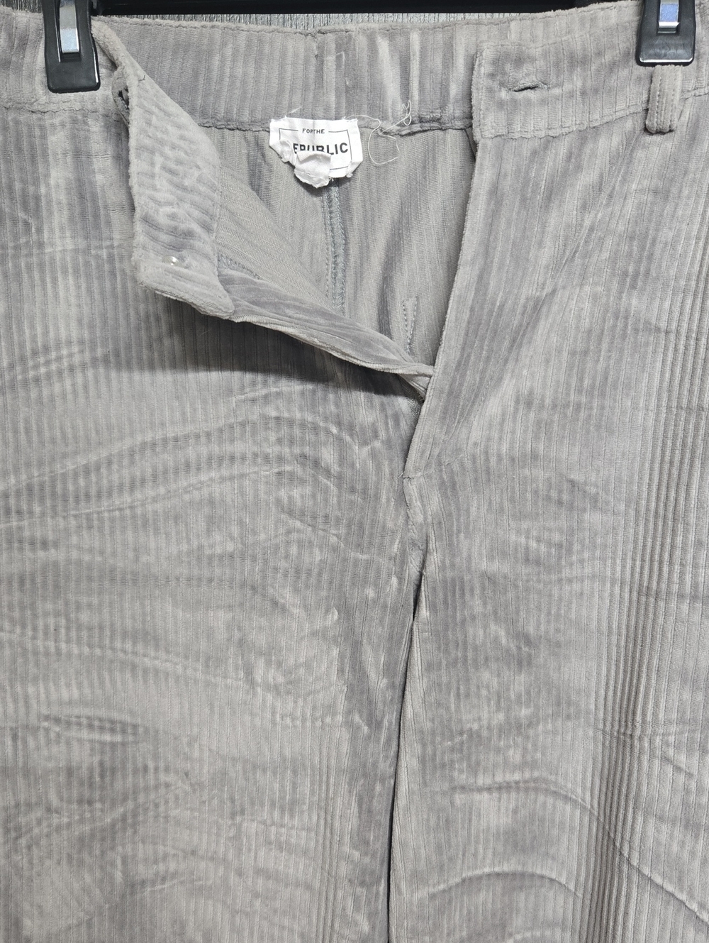 Republic Soft Light Gray Corduroy Pants